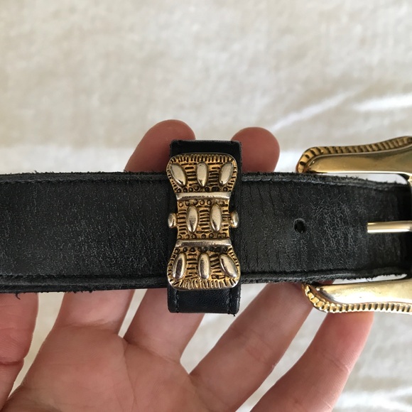 Vintage Cache Black Gold Statement Belt - Picture 4 of 12